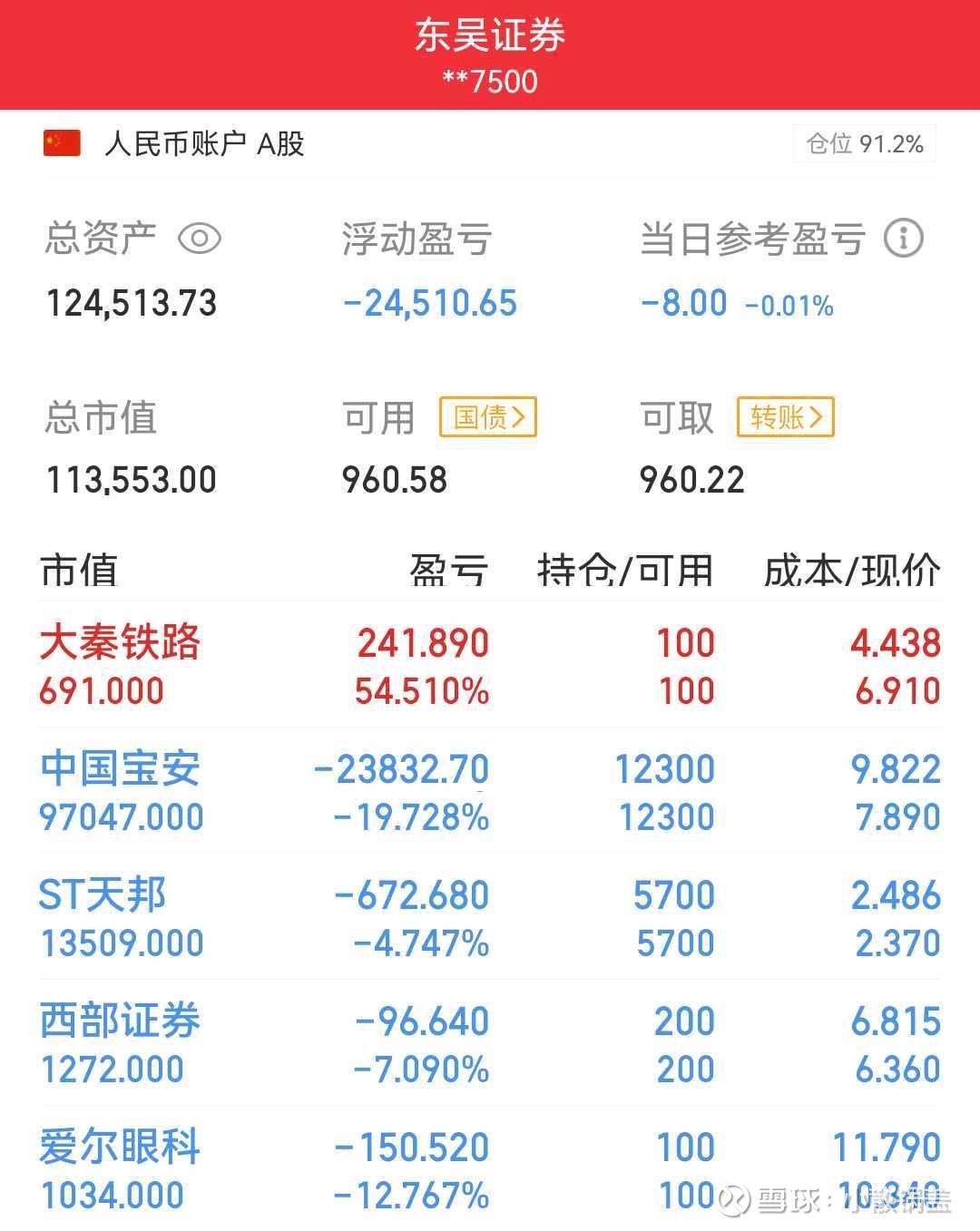 东吴证券账户(东吴证券账户号12位)
